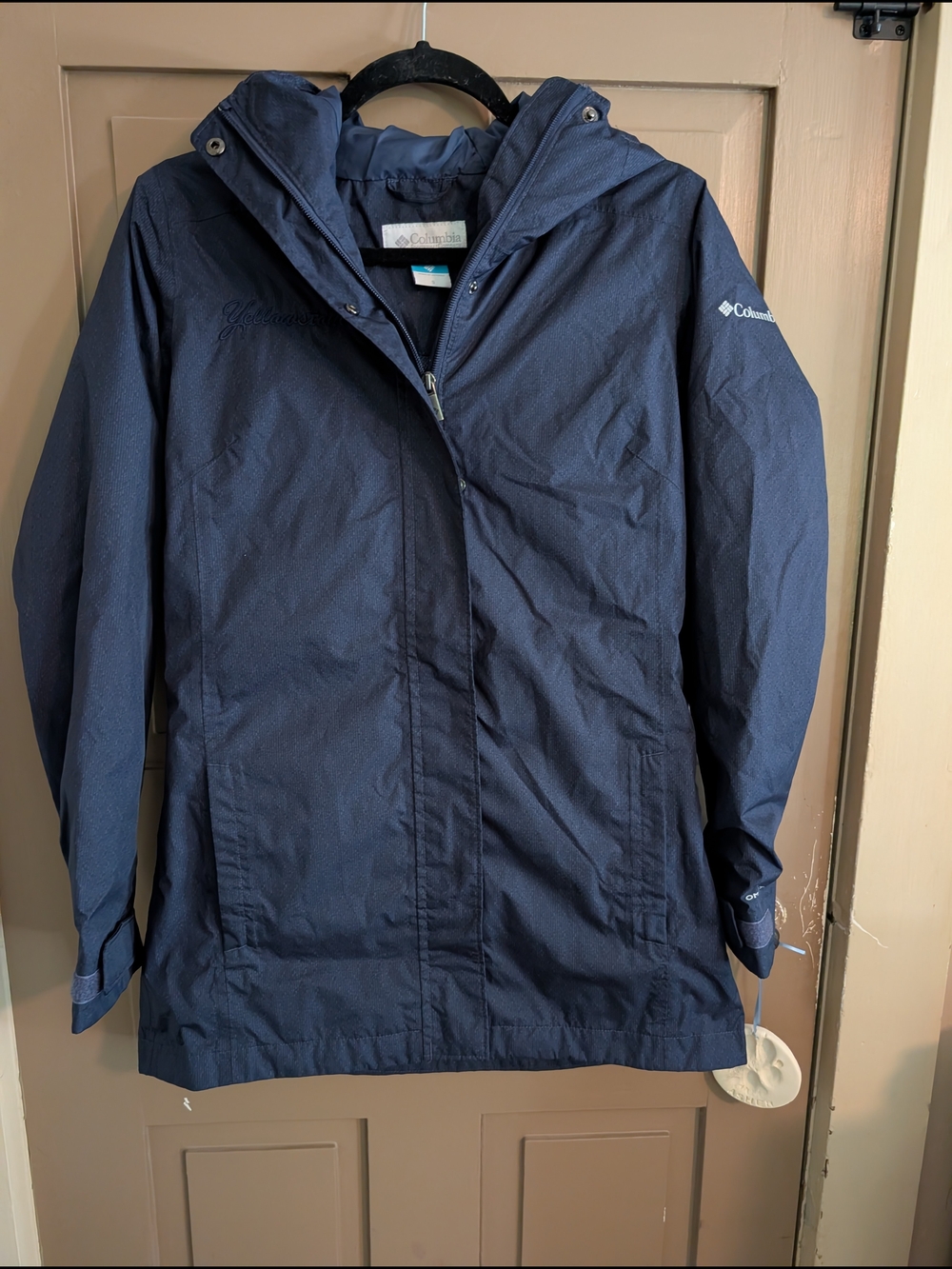 Women's Columbia Navy Hooded Waterproof Jacket - Size Small NWOT